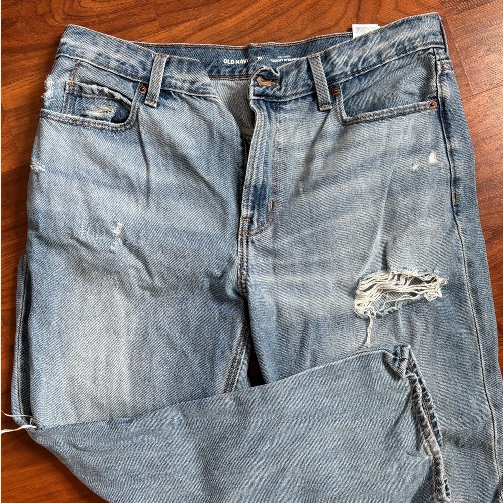 Old Navy Distressed Light Wash Jeans